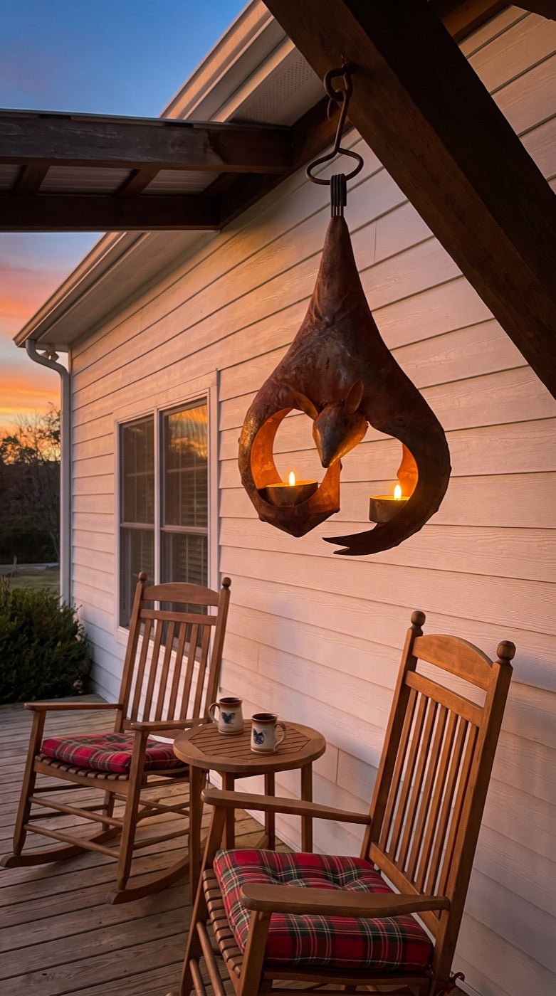Customer photo of Tomás's iron bat lantern