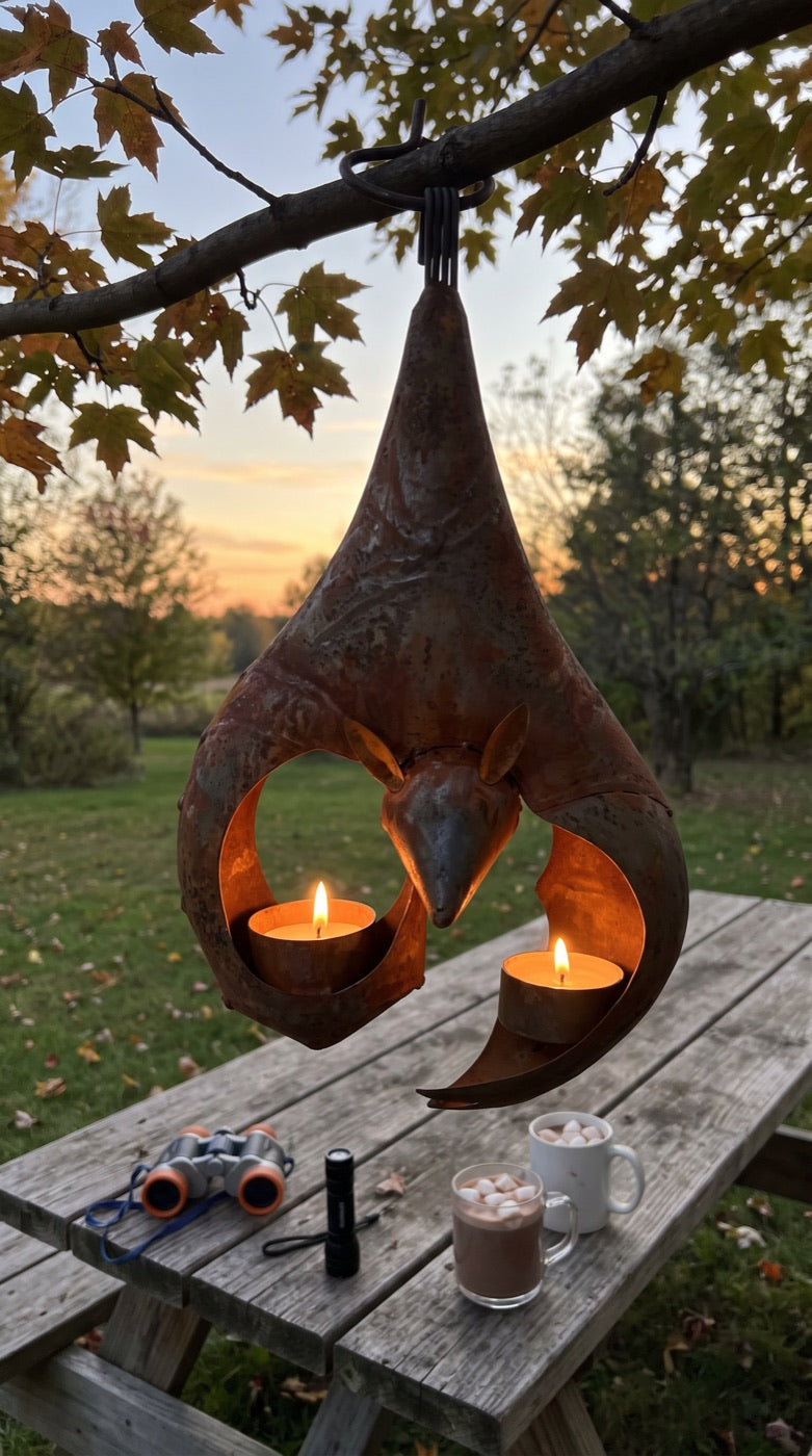 Customer photo of Tomás's iron bat lantern